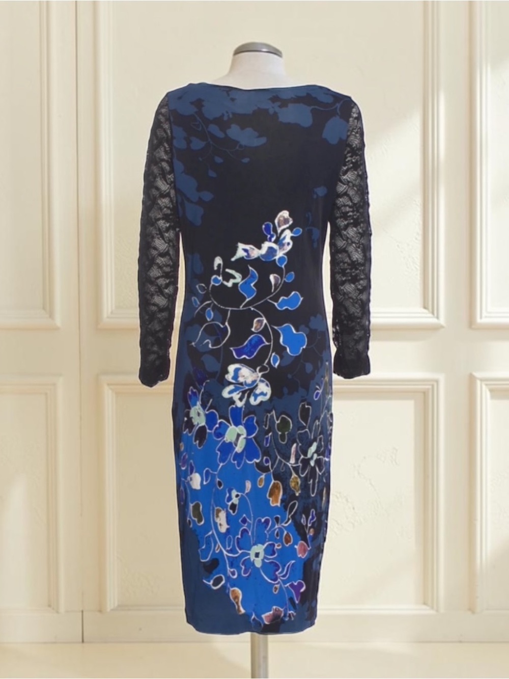 New! FUZZI Floral Print Midi Length Dress Size XL